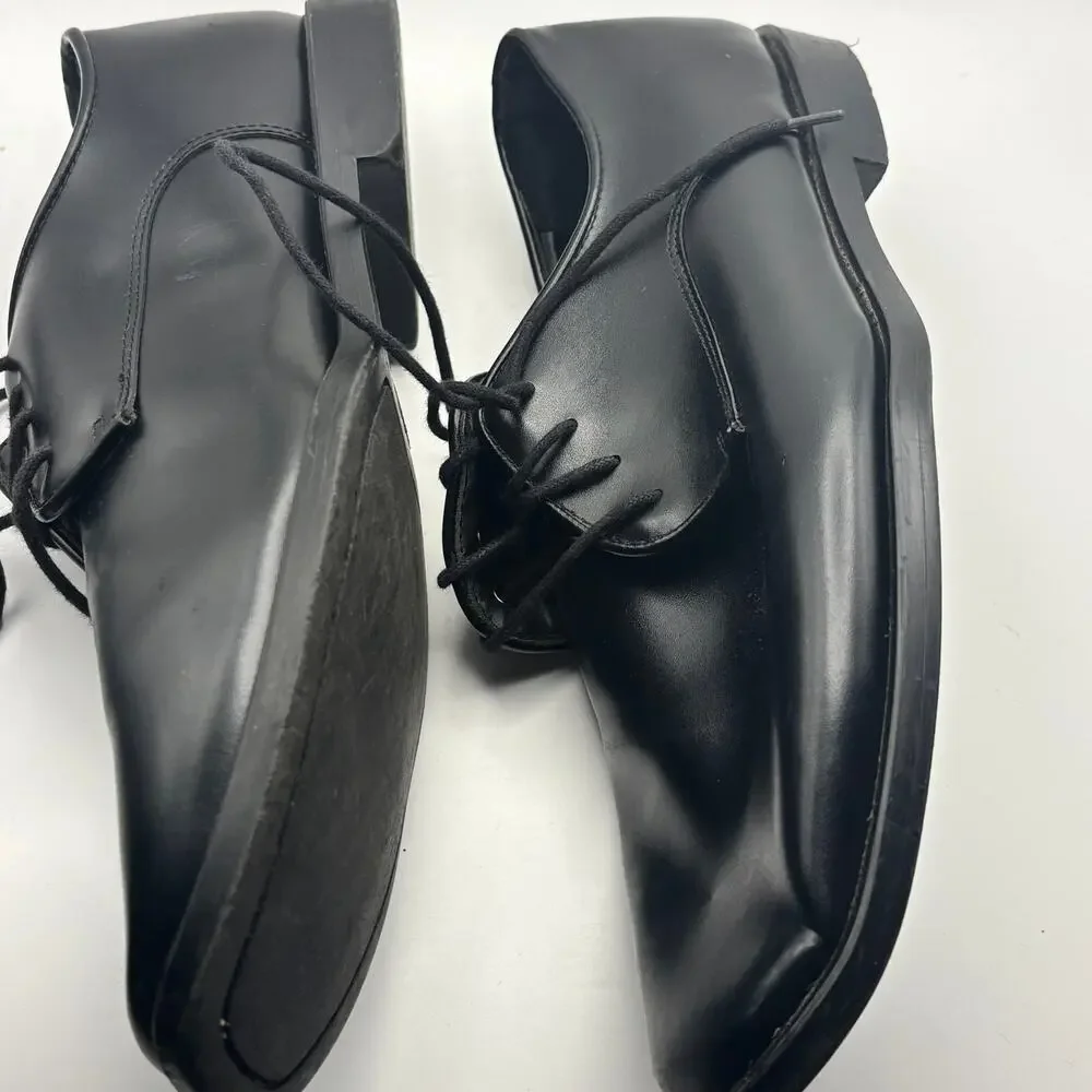 Joseph Abboud Men’s Black Square Toe Dress Shoes Lace Up Formal Size 10M